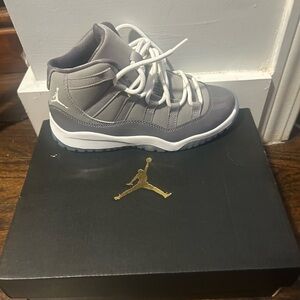 Jordan Kids Gray and White Sneakers